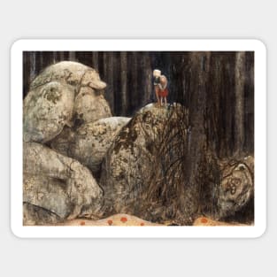 The Child and the Stone Troll by John Bauer Sticker